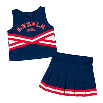 OLE MISS TODDLER CAROUSEL CHEERLEADER SET NAVY