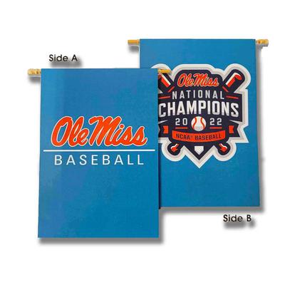 OLE MISS BASEBALL NATIONAL CHAMPIONSHIP 28X40 BANNER BLUE