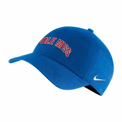 ARCHED BLOCK OLE MISS CAMPUS CAP ITALY_BLUE