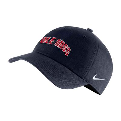ARCHED BLOCK OLE MISS CAMPUS CAP NAVY
