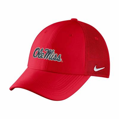 SCRIPT OLE MISS AEROBILL MESH FLEX CAP RED