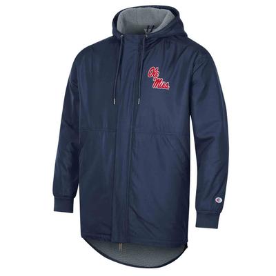 OLE MISS SMU SHERPA LINED STADIUM JACKET NAVY