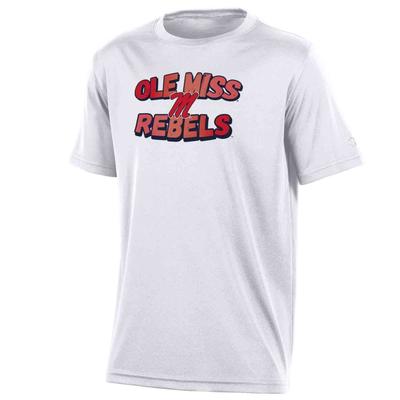 OLE MISS REBELS YOUTH ATHLETIC SS TEE WHITE