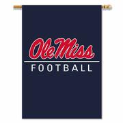 NAVY 28X40 OLE MISS FOOTBALL BANNER