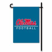 LT BLUE OLE MISS FOOTBALL GARDEN FLAG