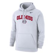 NIKE OLE MISS BLOCK SEC CLUB FLEECE PO HOODY