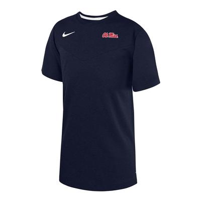 YOUTH SS OLE MISS DRIFIT UV COACH TOP NAVY