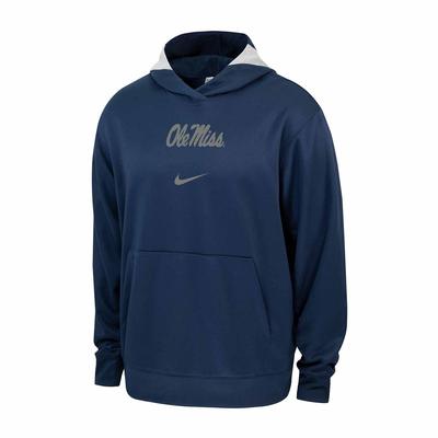 OLE MISS NIKE BASKETBALL SPOTLIGHT HOODIE NAVY