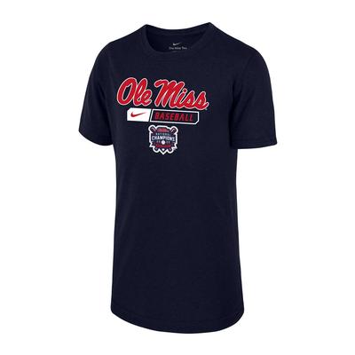 SS OLE MISS CWS NATIONAL CHAMPIONS TEE NAVY