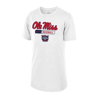 SS OLE MISS CWS NATIONAL CHAMPIONS TEE WHITE