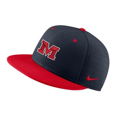 M OLE MISS AERO TRUE BASEBALL CAP NAVY_RED