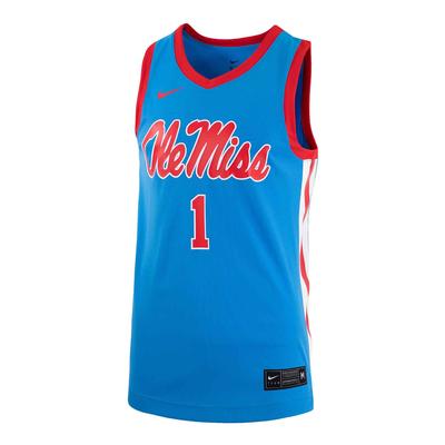 OLE MISS #1 BASKETBALL REPLICA JERSEY ITALY_BLUE