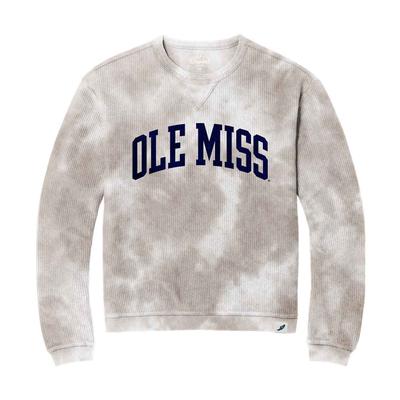 OLE MISS TIE DYE TIMBER CORDED CREW