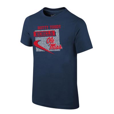 OLE MISS REBELS BO JACKSON CORE COTTON SS YOUTH TEE NAVY