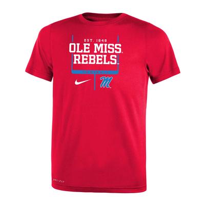 PRESCHOOL OLE MISS REBELS FOOTBALL LEGEND TEE RED