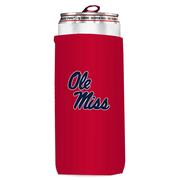 RED OLE MISS SLIM CAN COOZIE