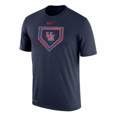 UM BASEBALL DIAMOND CORE SS NIKE TEE NAVY