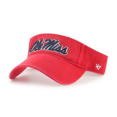 SCRIPT OLE MISS CLEAN UP VISOR RED