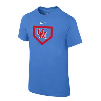 UM HOMEPLATE NIKE CORE COTTON SS YOUTH TEE ITALY_BLUE