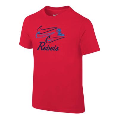 NIKE OLE MISS REBELS PRESCHOOL CORE COTTON SS TEE