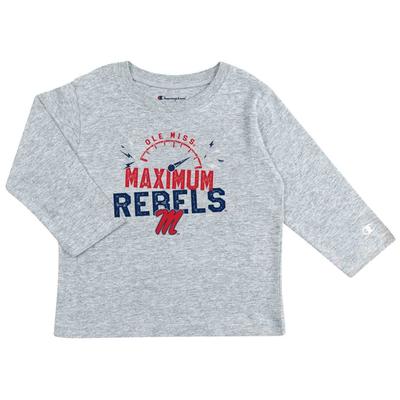 MAXIMUM REBELS TODDLER LONG SLEEVE TEE STEEL