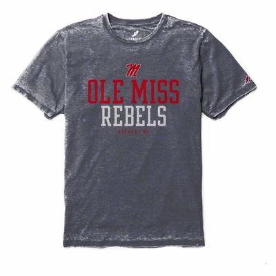 SCRIPT M OLE MISS REBELS BURNOUT TEE