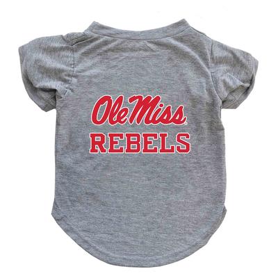 OLE MISS PET T-SHIRT HEATHER_GREY