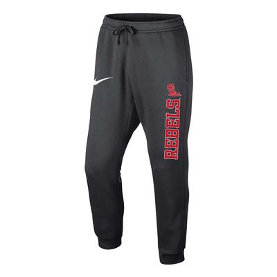 OLE MISS REBELS CLUB FLEECE JOGGER ANTHRACITE