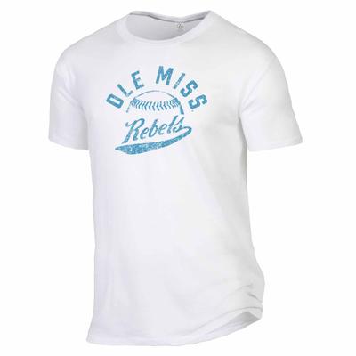 OLE MISS BASEBALL KEEPER TEE WHITE