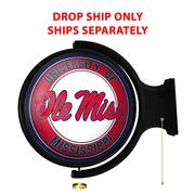 OLE MISS REBELS: ORIGINAL ROUND ROTATING LIGHTED WALL SIGN