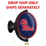 OLE MISS REBELS: ORIGINAL OVAL ROTATING LIGHTED WALL SIGN