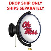 OLE MISS REBELS: ORIGINAL OVAL ROTATING LIGHTED WALL SIGN