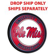 OLE MISS REBELS: ROUND SLIMLINE LIGHTED WALL SIGN