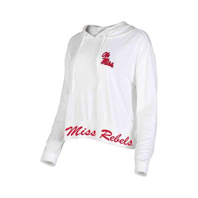 LS OLE MISS ACCORD HOODED TOP WHITE