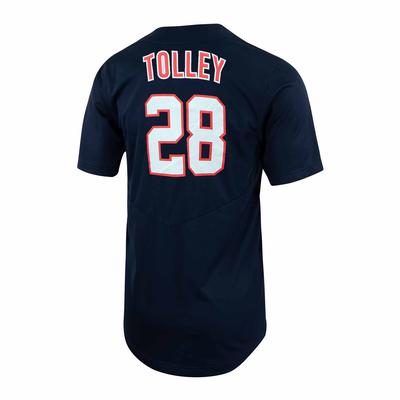 OLE MISS NIL TOLLEY BASEBALL JERSEY NAVY