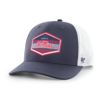 OLE MISS REBELS BURGESS TRUCKER CAP NAVY