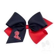 KING TWO-TONE OLE MISS GROSGRAIN BOW