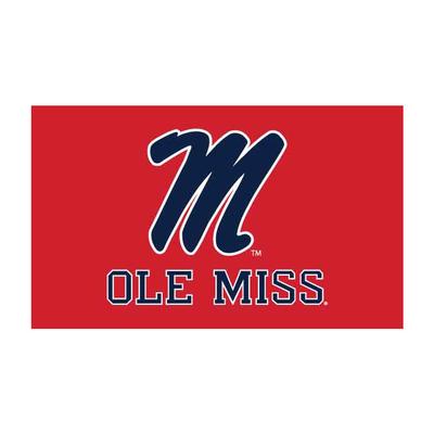 SCRIPT M OLE MISS 3X5 FLAG RED