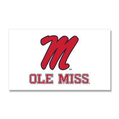 SCRIPT M OLE MISS 3X5 FLAG WHITE