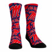 OLE MISS LOGO PAINT SOCKS