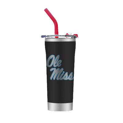 20OZ OLE MISS STRAW TUMBLER BLACK