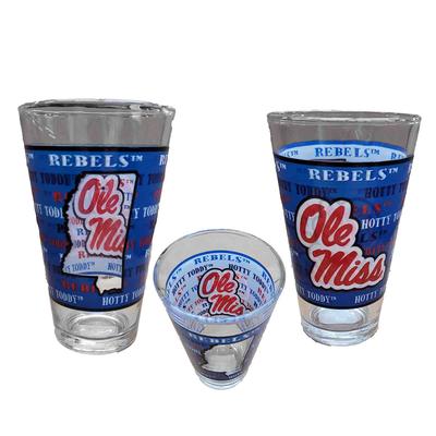 OLE MISS FULL WRAP TRUSTEE`S PUB PINT GLASS