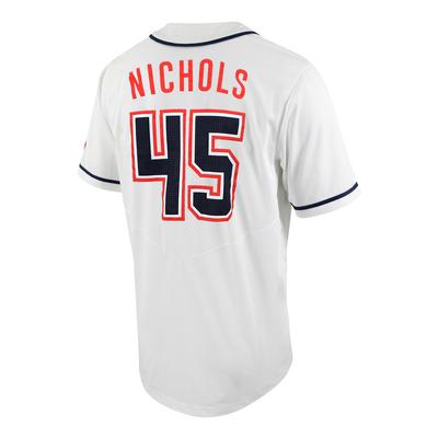 OLE MISS NIL NICHOLS BASEBALL JERSEY WHITE