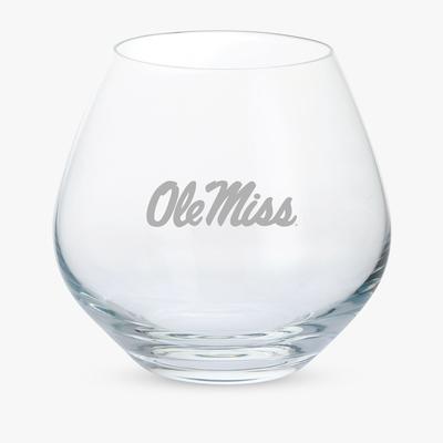 OLE MISS BRITISH STEMLESS GIN GLASS CLEAR