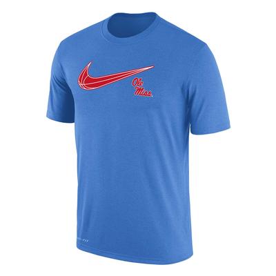 SS BASKETBALL SWOOSH  OLE MISS DRIFIT COTTON TEE