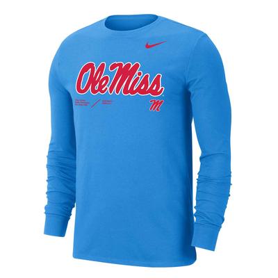 LS OLE MISS DRI FIT COTTON TEE