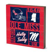 OLE MISS STACKING BLOCKS TABLE TOP SQUARE