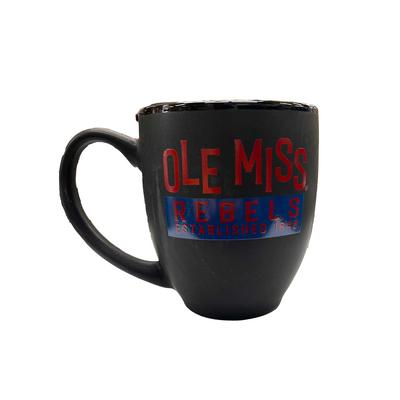 OLE MISS REBELS MAUI BISTRO MUG BLACK_RED