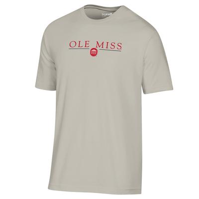 OLEMISS OVER LYCEUM SOFT TEE BEIGE