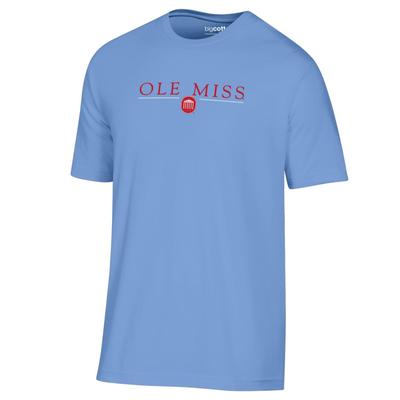 OLEMISS OVER LYCEUM SOFT TEE LIGHT_BLUE